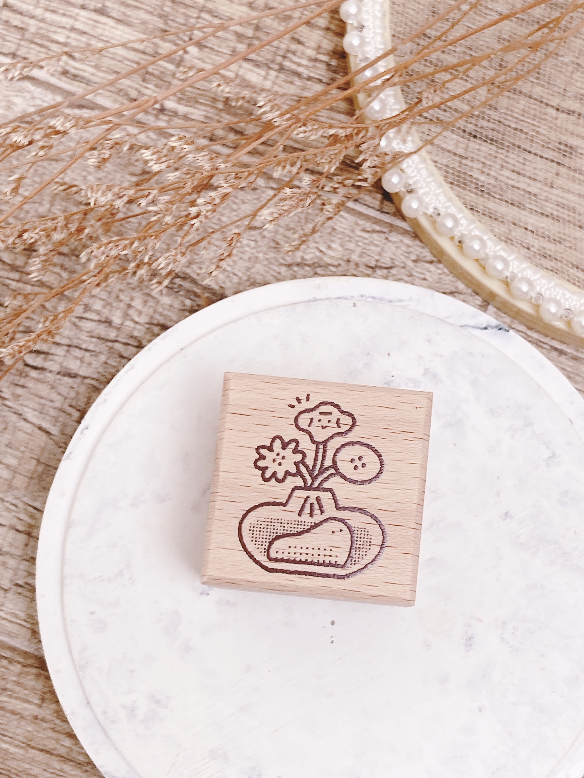 繭花｜貓咪 / 植物 / 文鳥 印章