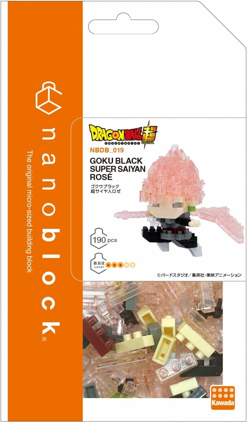 Nanoblock 迷你積木 NBDB_019 七龍珠超 黑悟空 超級賽亞人桃紅