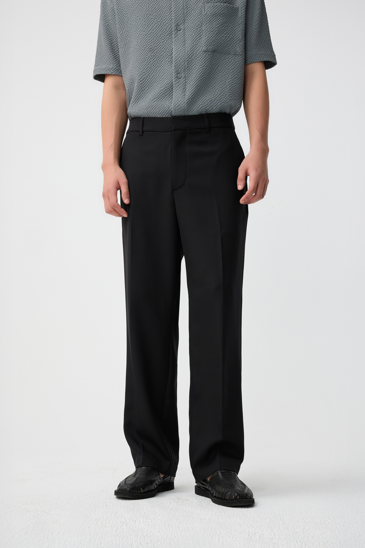 PACE 西裝寬褲 男(黑色)