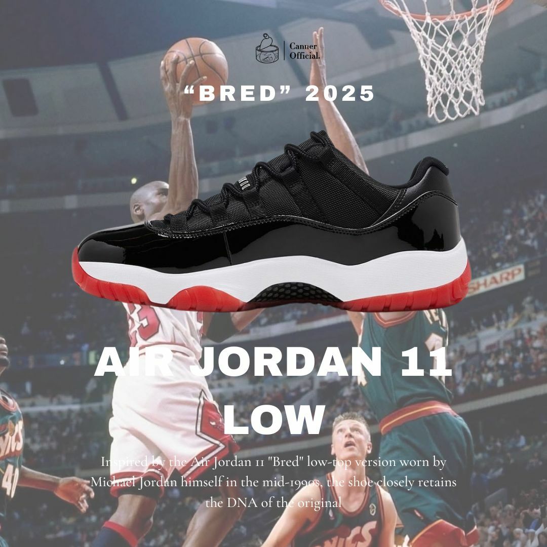 AIR JORDAN 11 LOW BRED 2025 黑紅 經典  FV5104-006