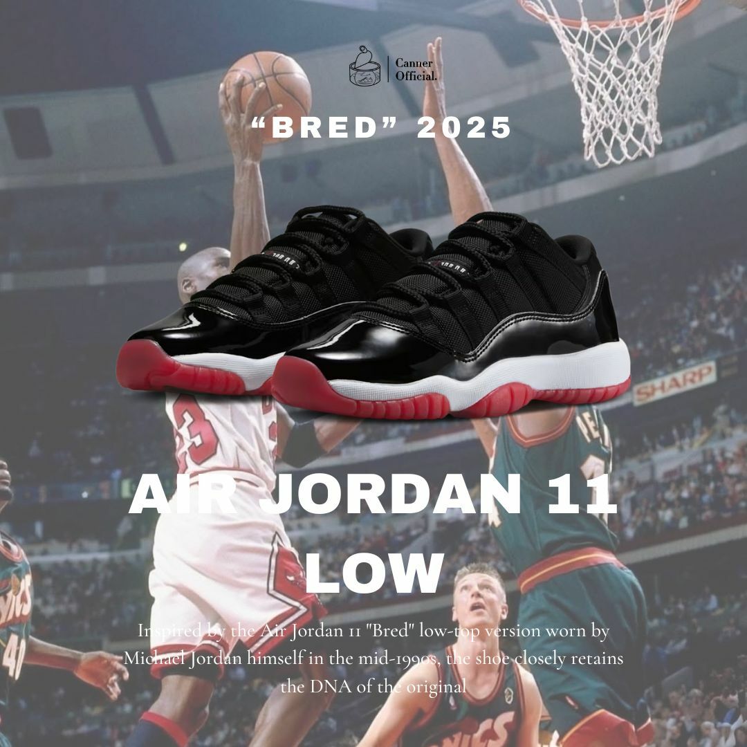 AIR JORDAN 11 LOW BRED 2025 黑紅 經典  FV5104-006