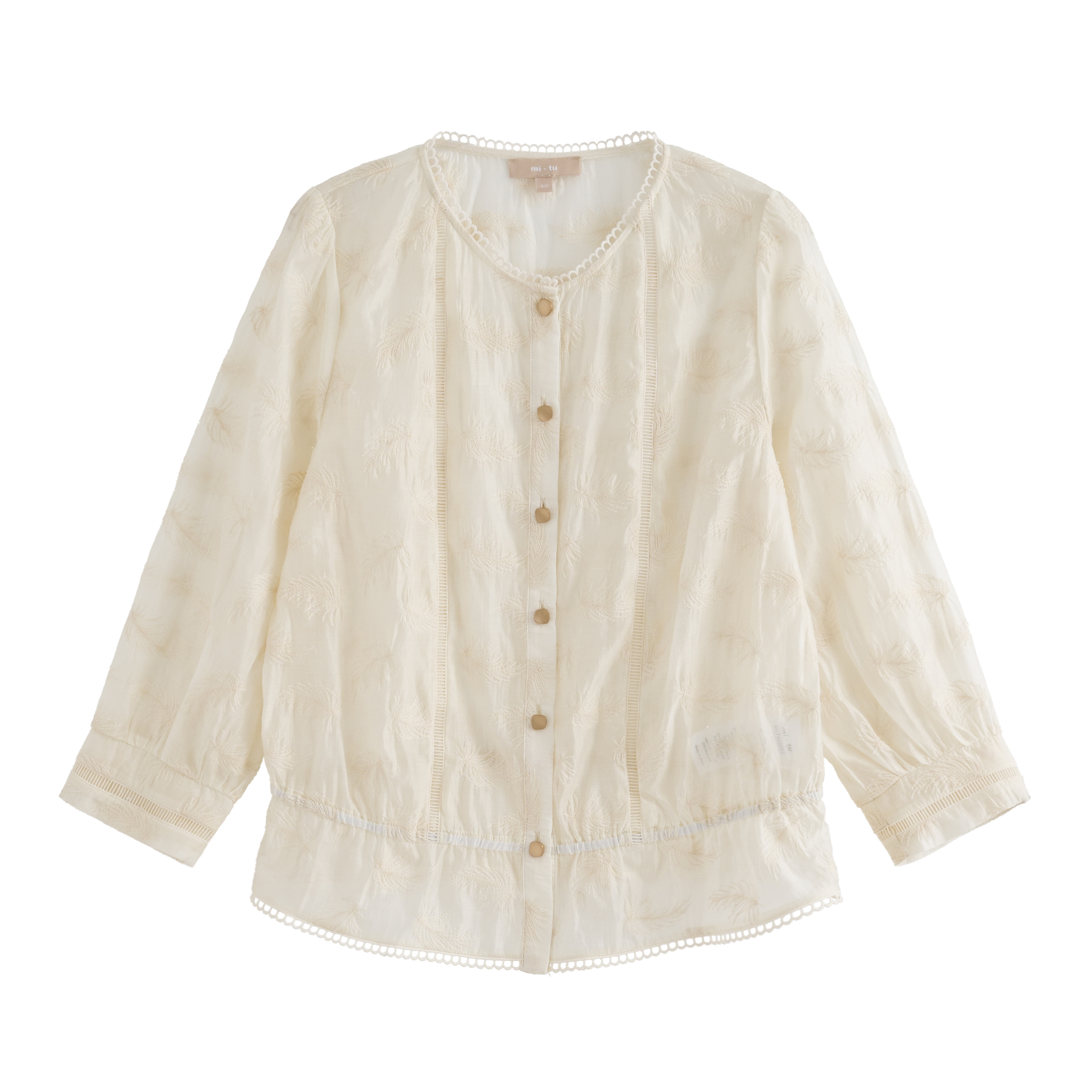 mi-tu 印花圓領上衣