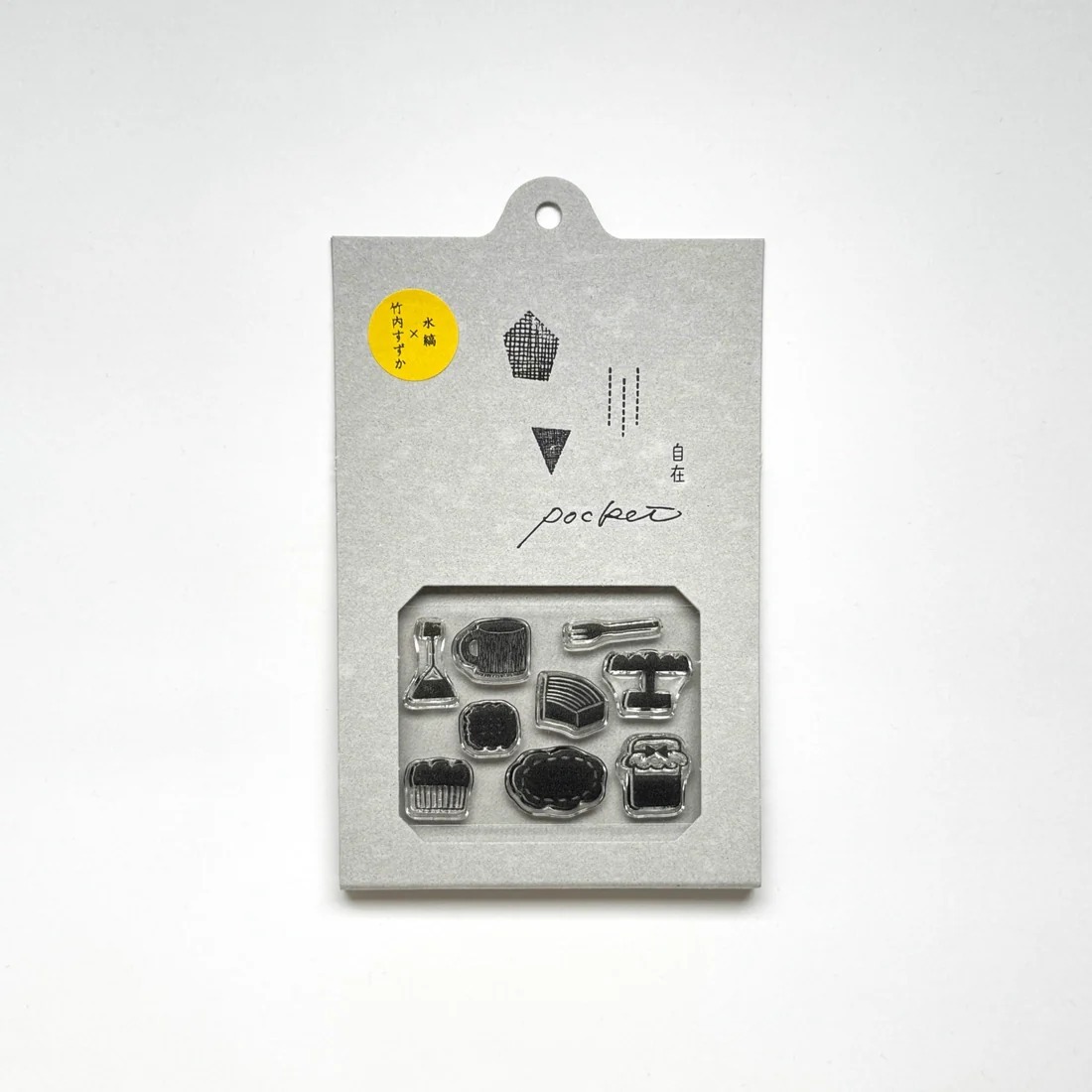 水縞 自在水晶印章 Pocket｜竹内すずか x 水縞｜自在下午茶｜JAPAN