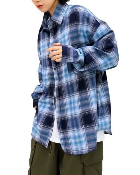 格仔長袖恤衫 TAC-0180S