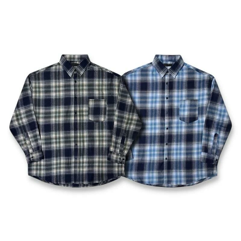 格仔長袖恤衫 TAC-0180S