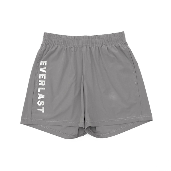 EVERLAST 短褲 淺灰色 LOGO 運動 風衣短褲 女 4222152112