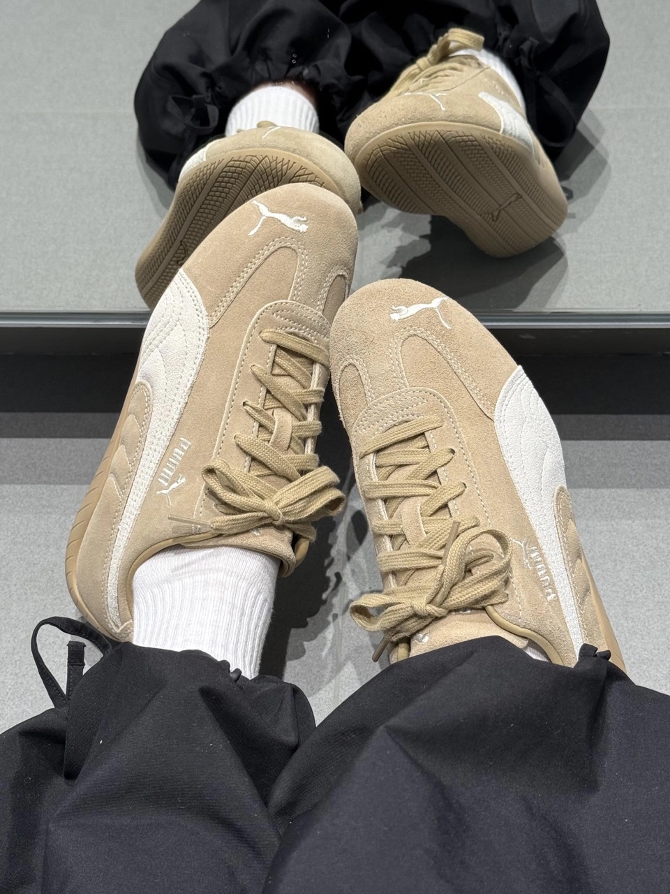 PUMA SPEEDCAT TTF 賽車鞋 奶茶色 米色 米灰 米白 復古 外縫線 男女鞋 403903-02 / 預購