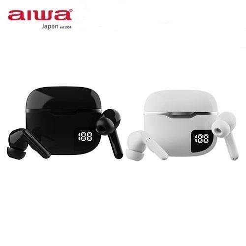 【AIWA】Bluetooth Wireless Ear Buds (Black/White) AT-C60A
