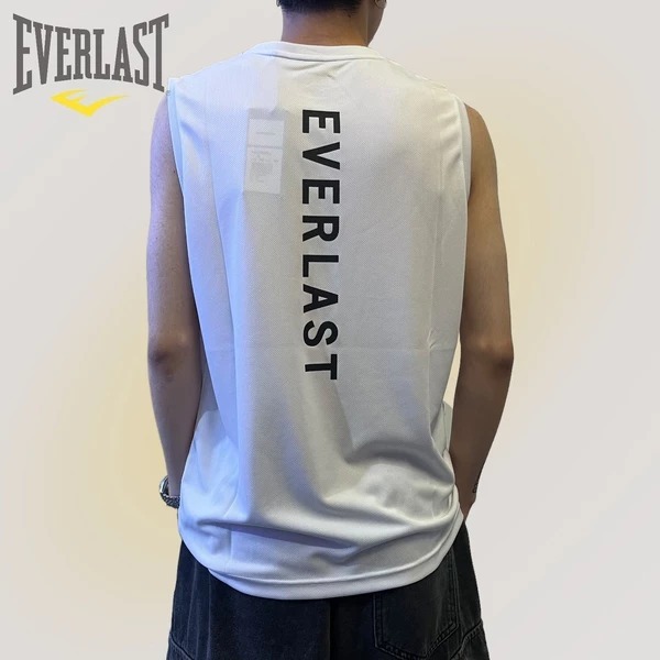 EVERLAST 背心 白色 LOGO 機能 運動 上衣 男 4121148100