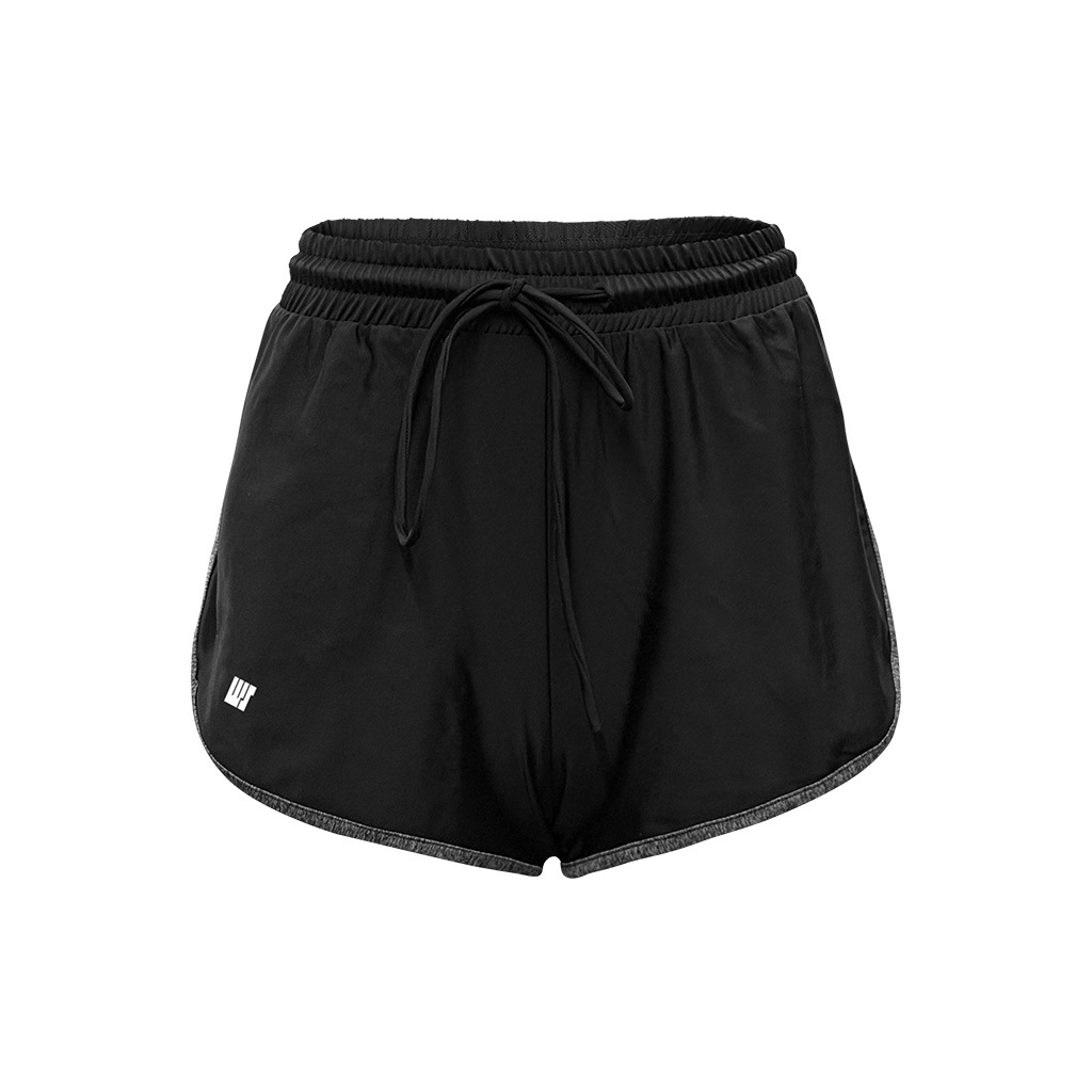 女士基本款游泳沙灘褲 - 黑/灰