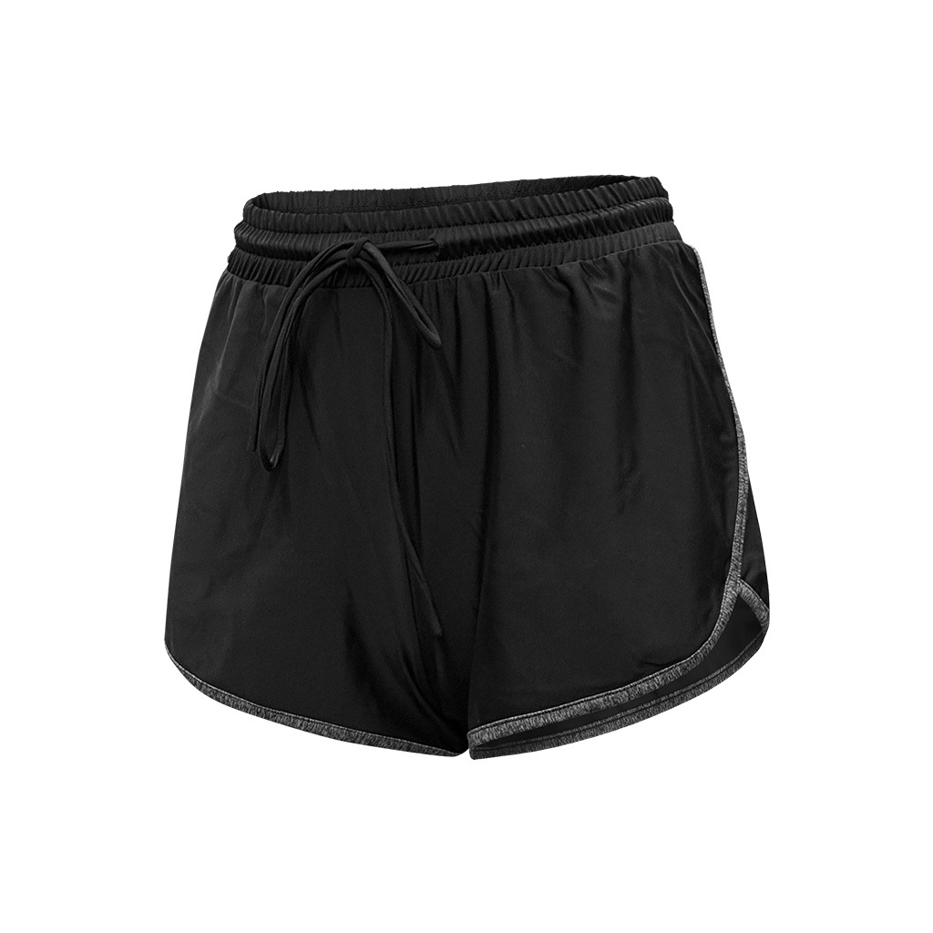 女士基本款游泳沙灘褲 - 黑/灰