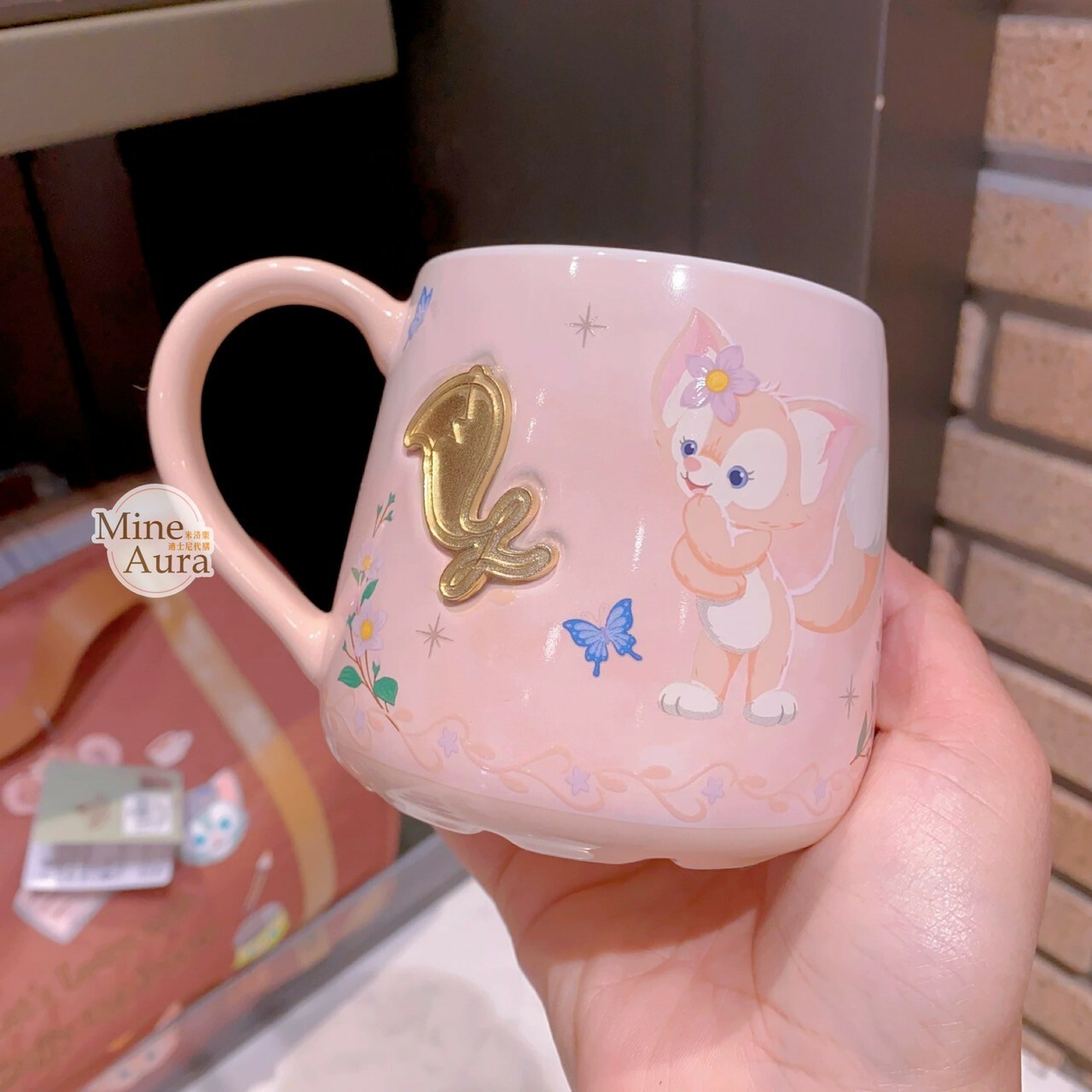 玲娜貝兒 Lina bell 金屬浮雕 圖案 陶瓷馬克杯 水杯 -上海迪士尼樂園