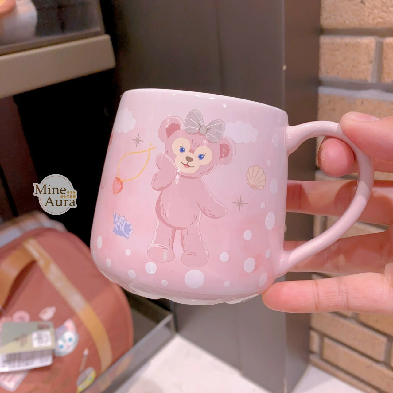 雪莉玫 ShellieMay 金屬浮雕 圖案 陶瓷馬克杯 水杯 -上海迪士尼樂園