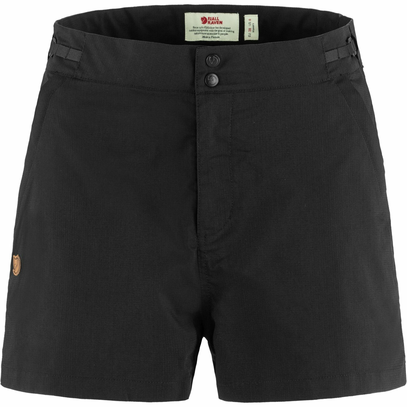 Fjallraven 瑞典北極狐 / 小狐狸 Abisko Hike Shorts W 女款 健行短褲 休閒短褲 F14200178-550 黑 [HappyOutdoor]