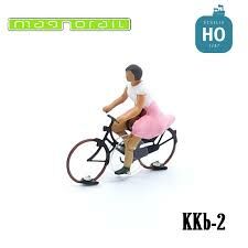 Maketis KKB-2 HO規 Magnorail 騎腳踏車女子 動態人偶
