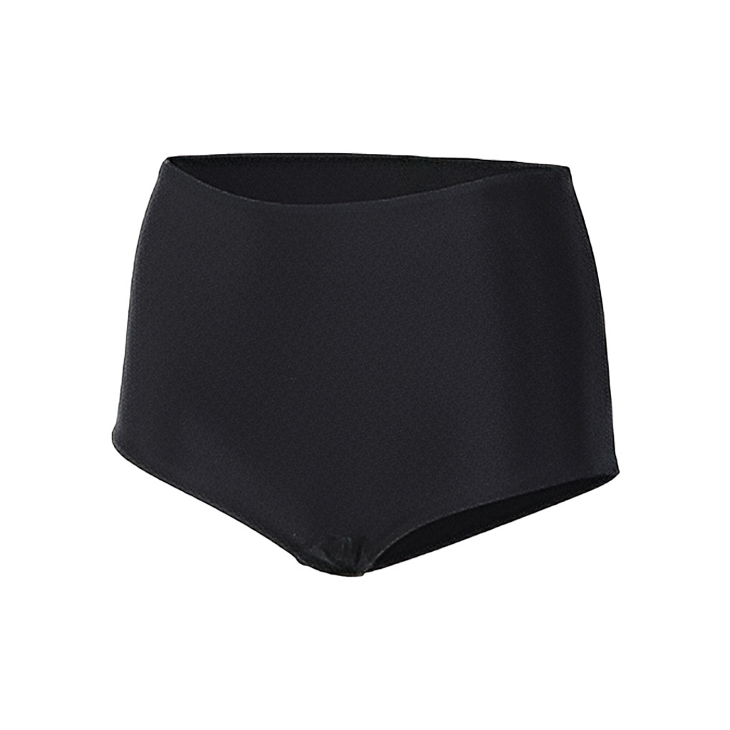 女士基本款高腰泳褲 - 黑