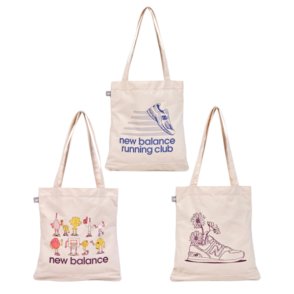 NEW BALANCE 帆布包 NB 圖案LOGO 托特包 包包 LAB51503-
