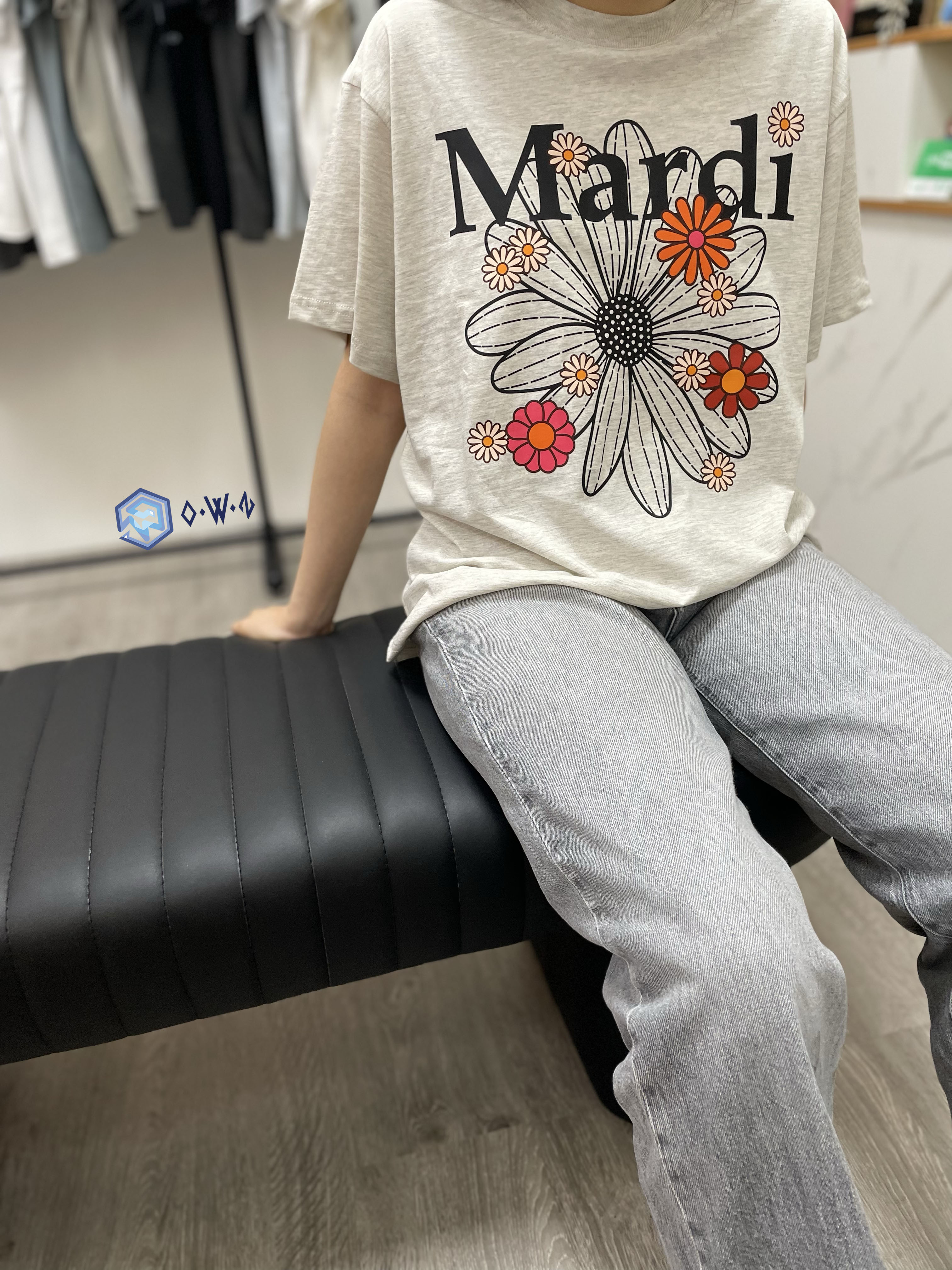 【OWN】Mardi Mercredi 短袖上衣 雛菊 花花 碎花 單一尺寸 燕麥 MFK32JSS002OTBK