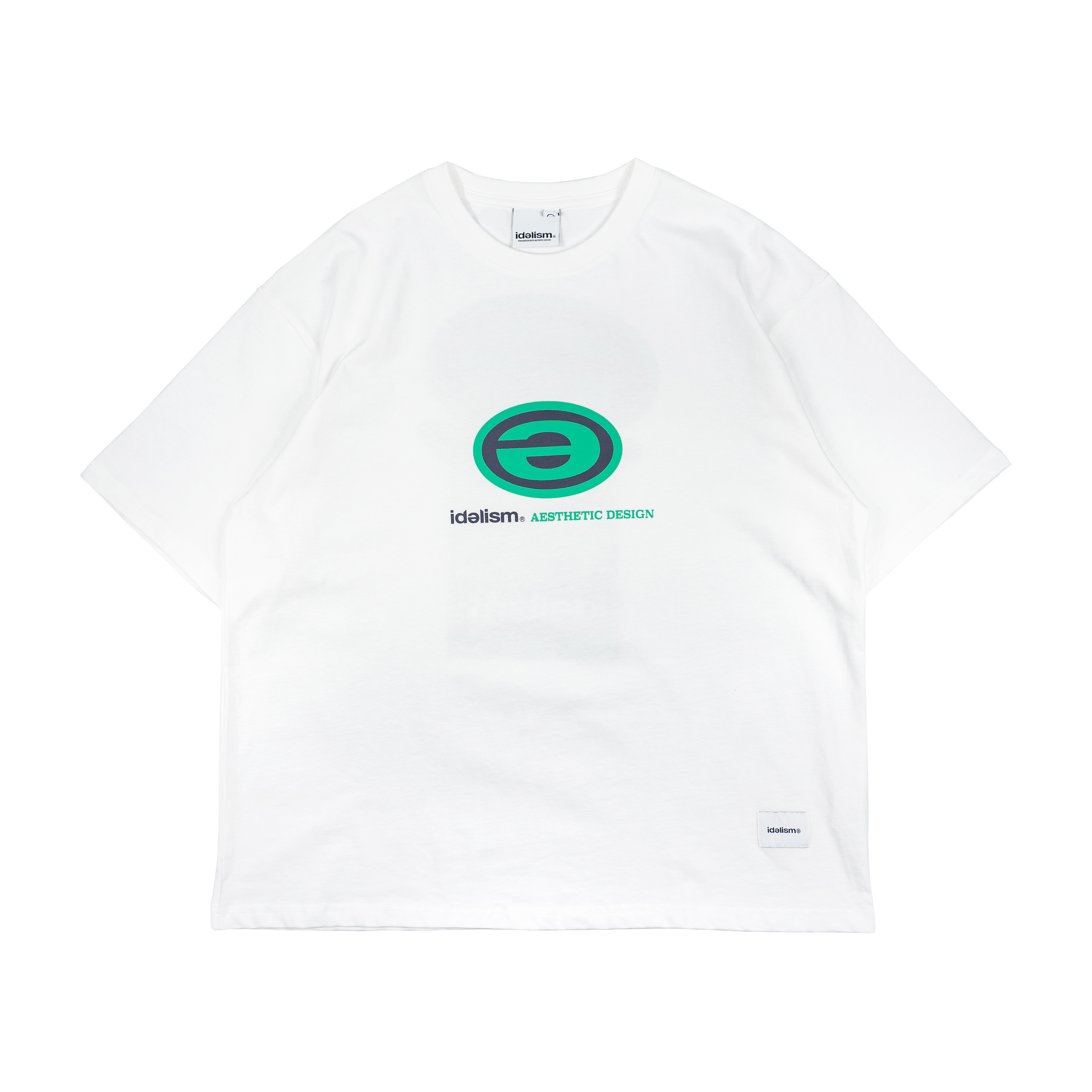 IDEALISM IDE Earth Tee  人行圖 短袖 上衣 霧藍 白