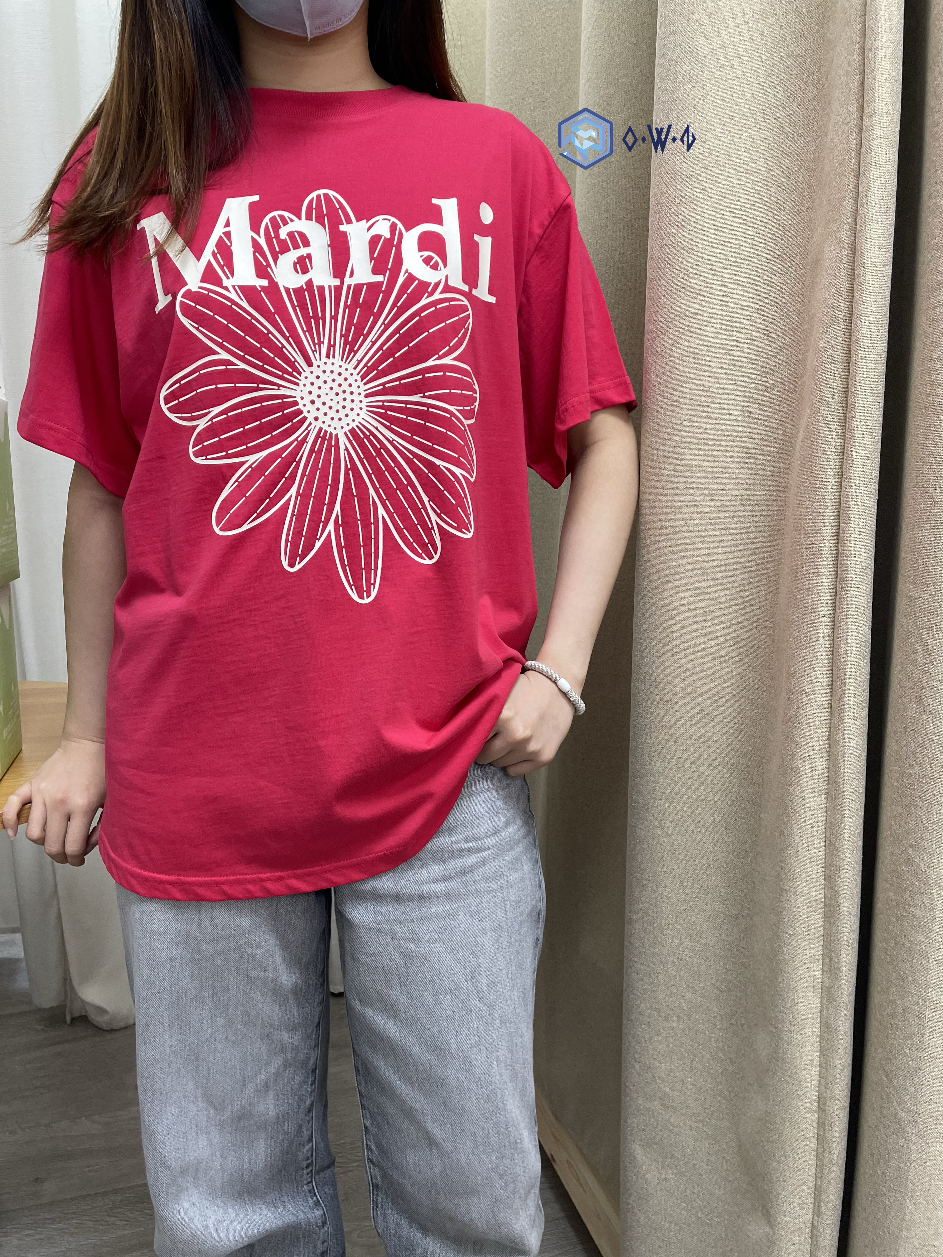 【OWN】Mardi Mercredi 短袖上衣 雛菊 花花 單一尺寸 紅 RED IVORY MFK42JSS003RDIV