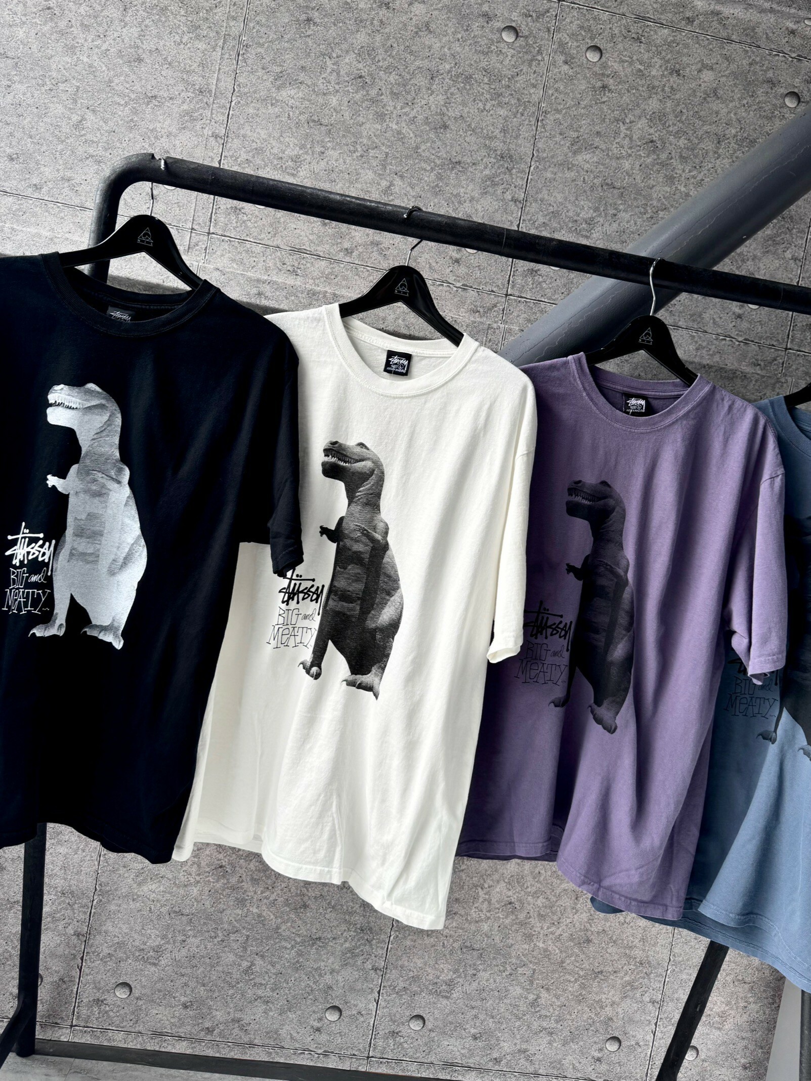 STUSSY BIG MEATY PIG 恐龍印花 短袖 T