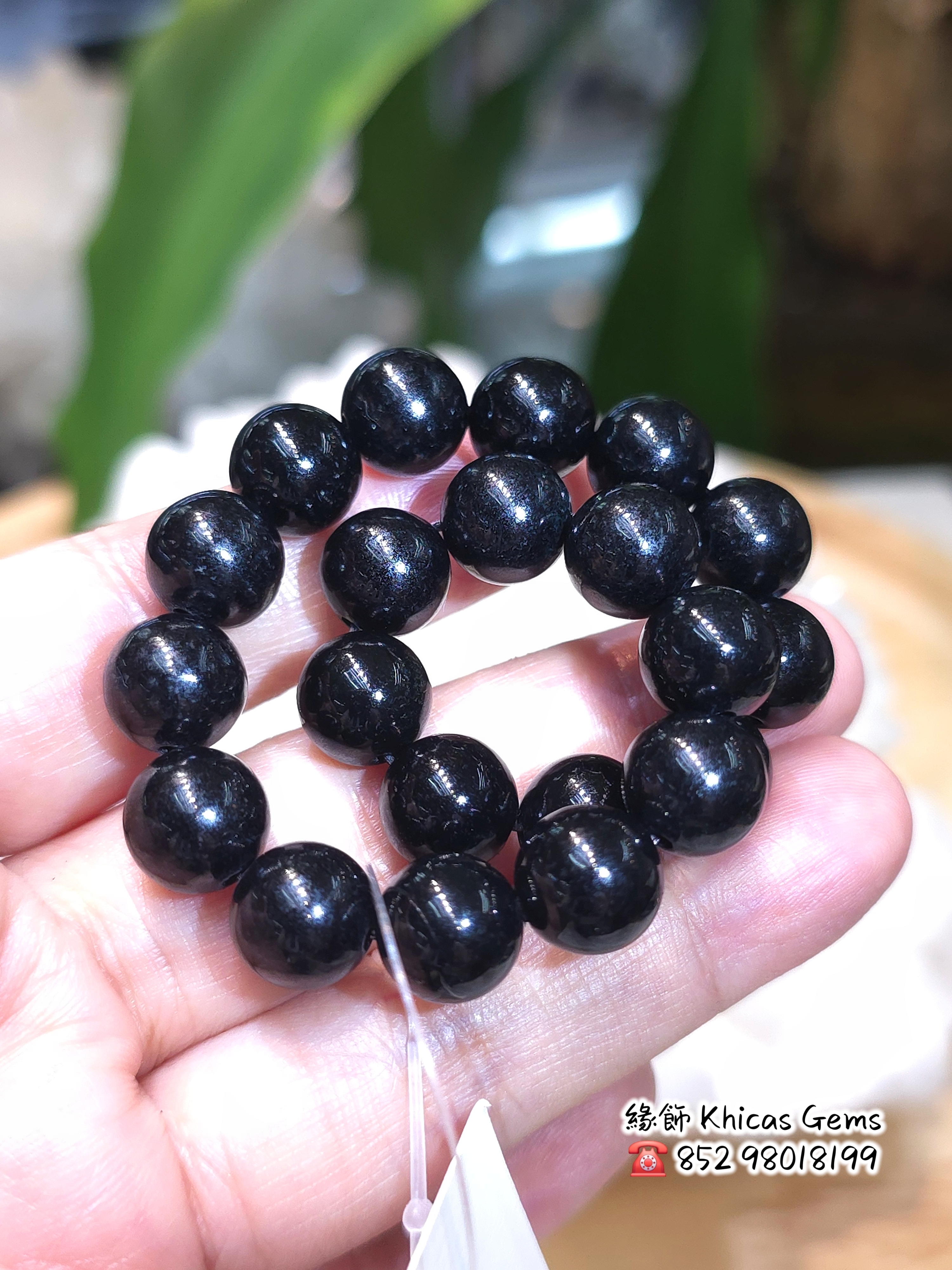 天然緬甸墨翠手串9.7mm