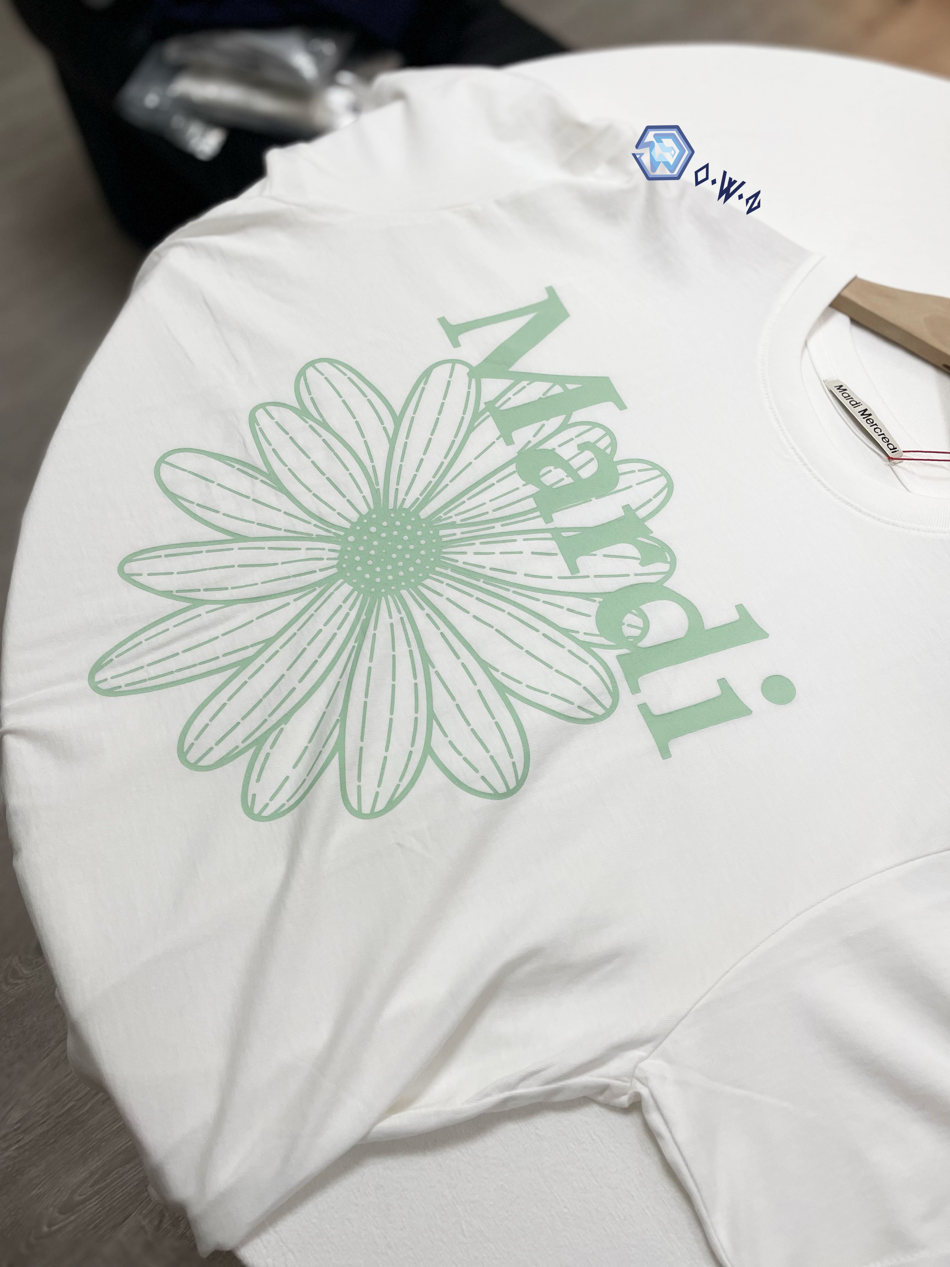 【OWN】Mardi Mercredi 短袖上衣 雛菊 經典款 花花 單一尺寸 薄荷綠 IVORY MINT MFK42JSS003IVMT