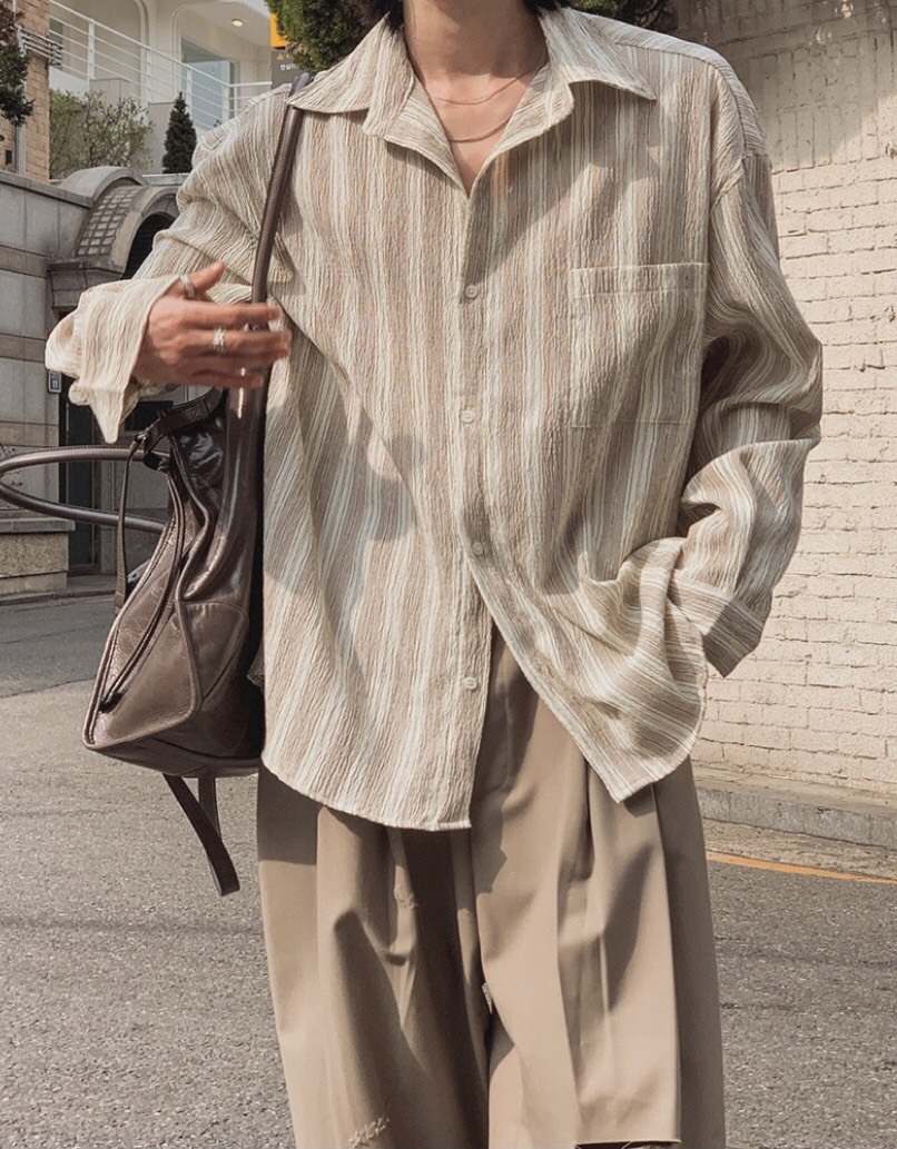 泡泡紗風格襯衫