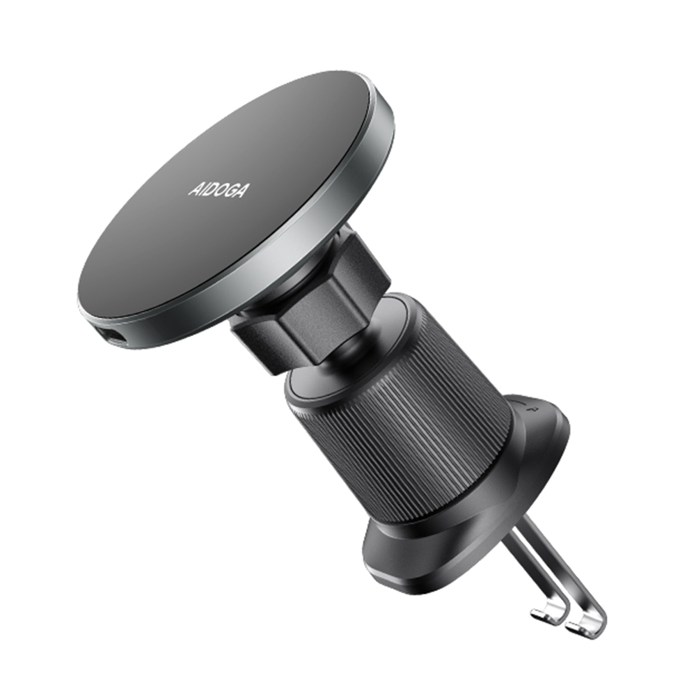 AIDOGA 艾迪伽 15W快充 Qi磁吸無線充電出風口車用手機支架 MagSmart系列 1M MagSafe