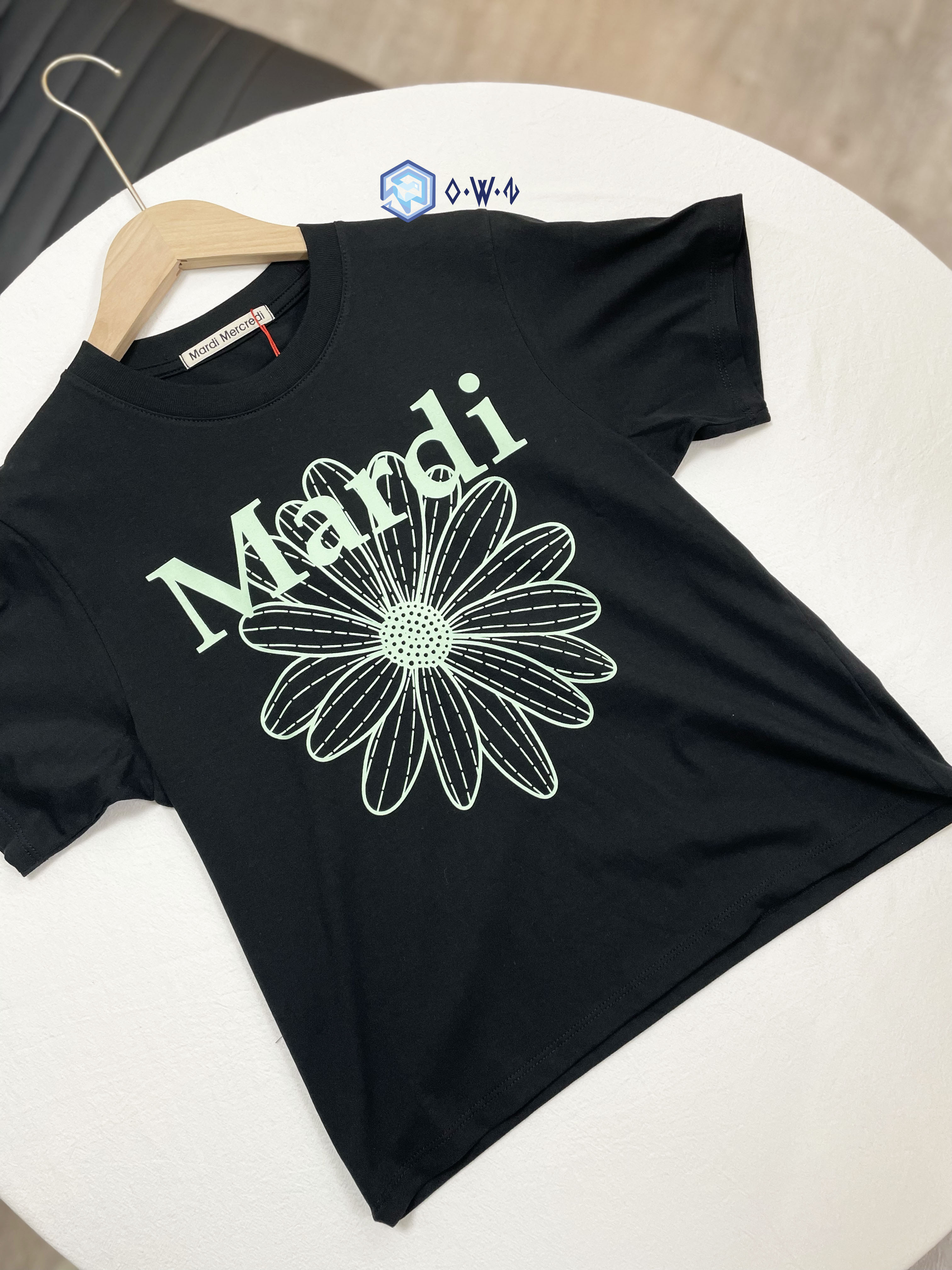 【OWN】Mardi Mercredi 短袖上衣 雛菊 經典款 花花 單一尺寸 短版 黑 薄荷綠 BLACK MINT MFK42JSS0010BKMT