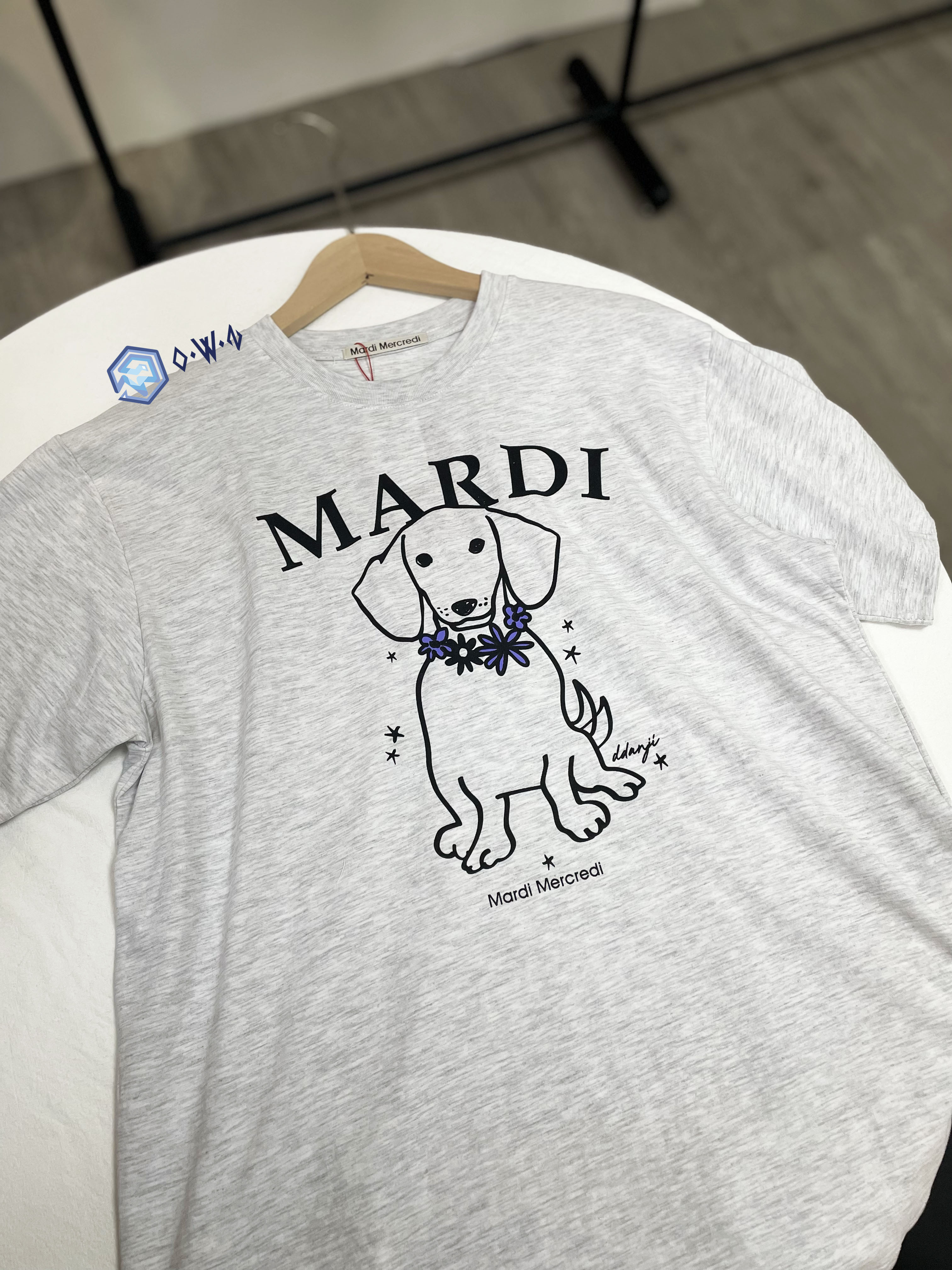 【OWN】Mardi Mercredi 短袖上衣 臘腸 狗狗 單一尺寸 灰紫 HEATHER PURPLE MFK51JSS07HTPP