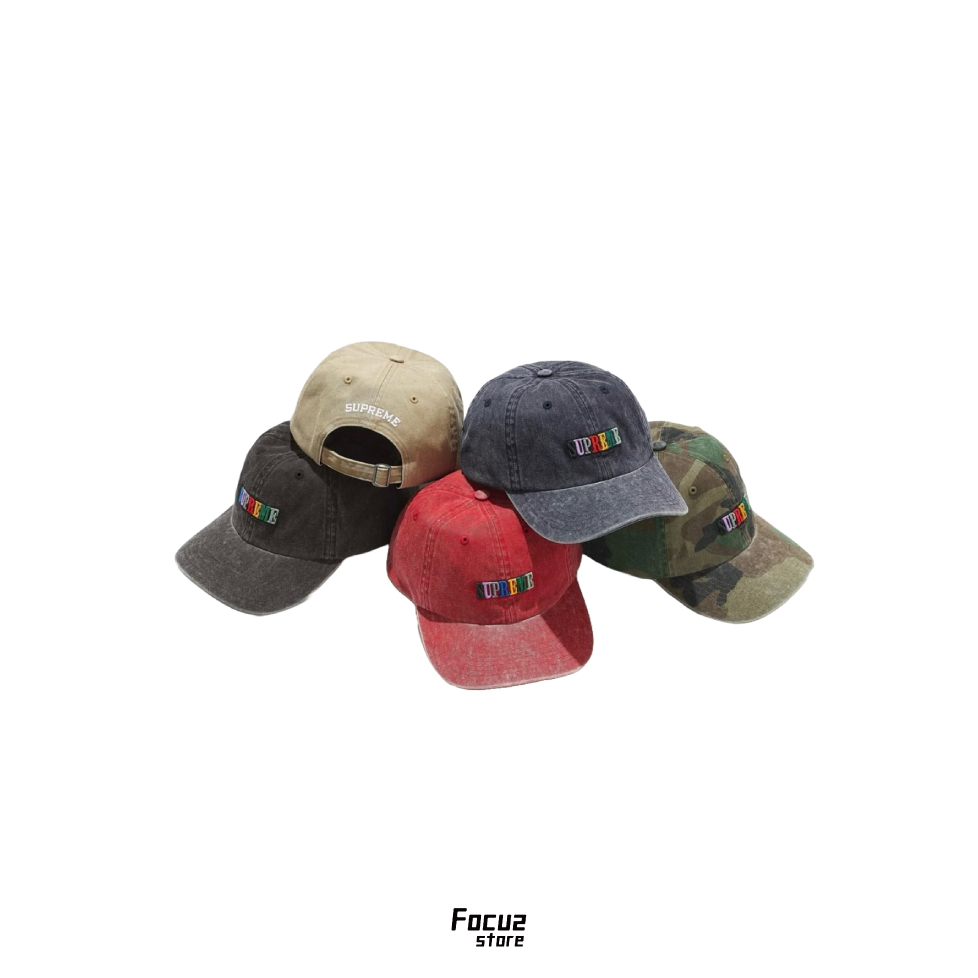 【Focus Store】現貨秒發 Supreme SS25 Week7 Pigment Dye 6-Panel 五色 顏料字母 六分割帽
