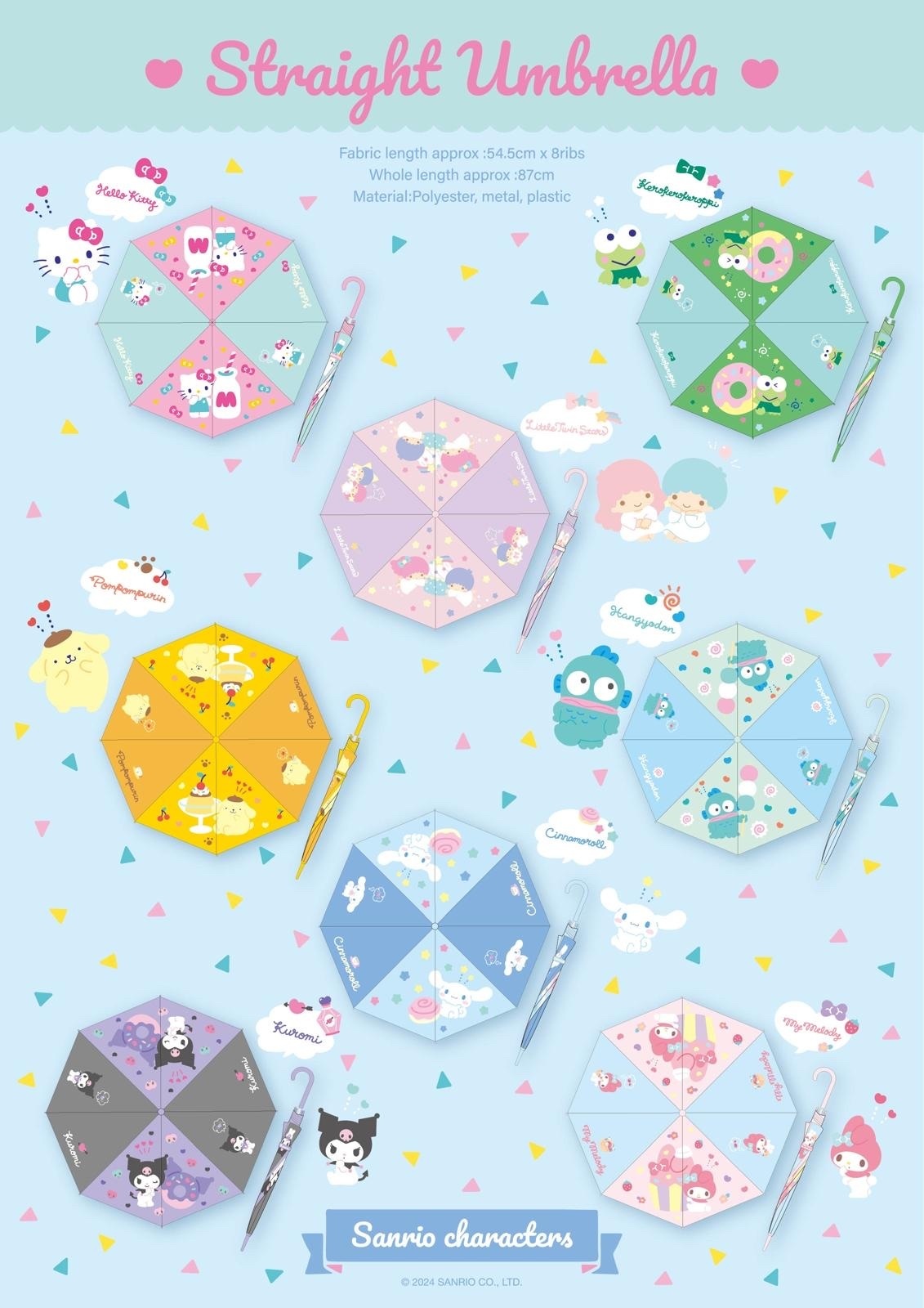 Global Sanrio 輕便直傘 直遮 54.5cm