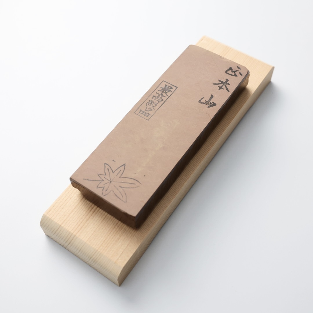 正本山 天然砥石 付木台 No.042K