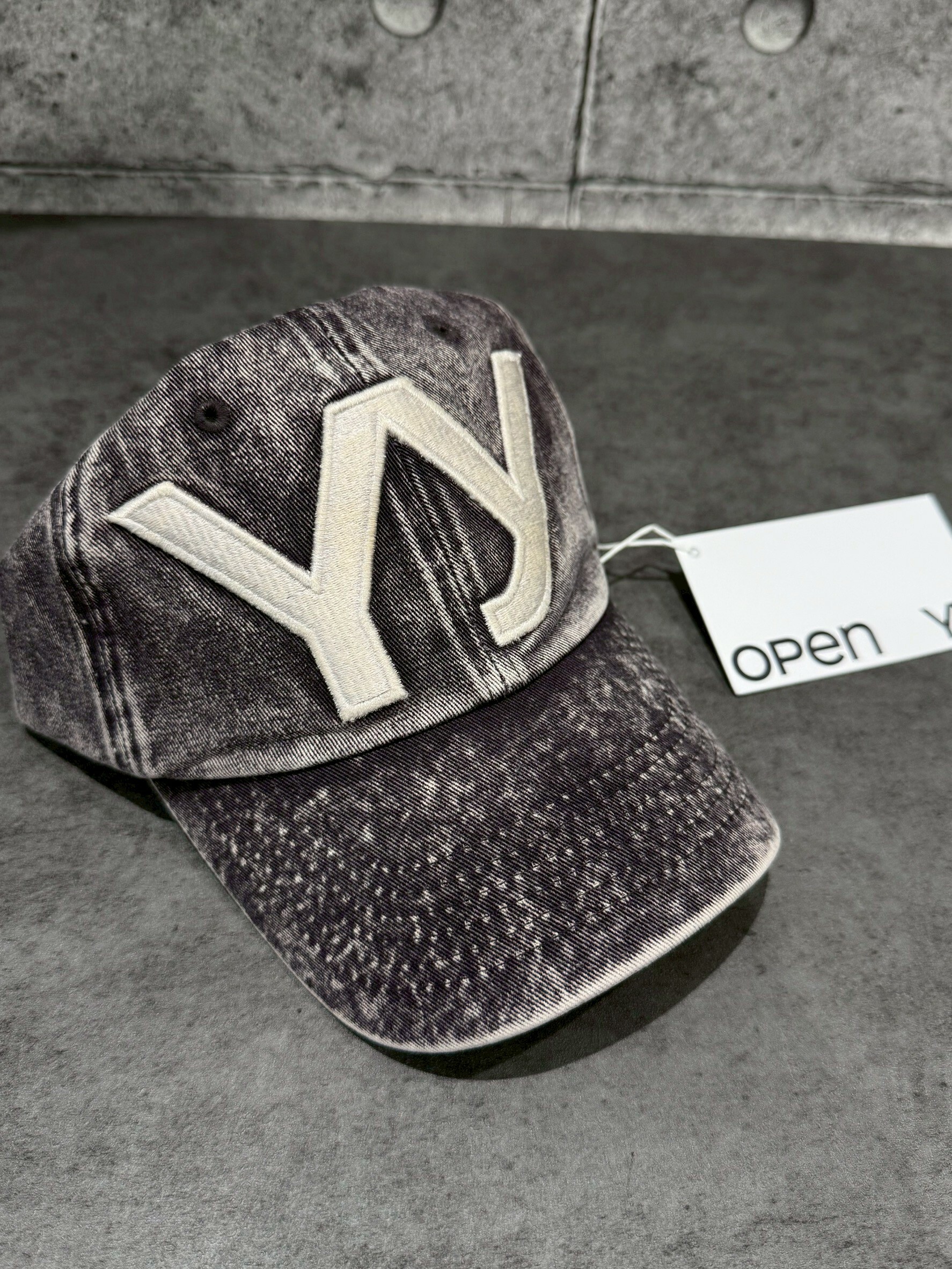 Open YY 仿舊字體 水洗老帽