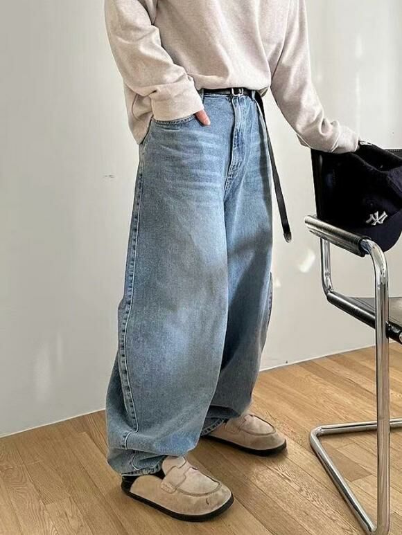 洗水牛仔彎刀褲 TAC-0216J