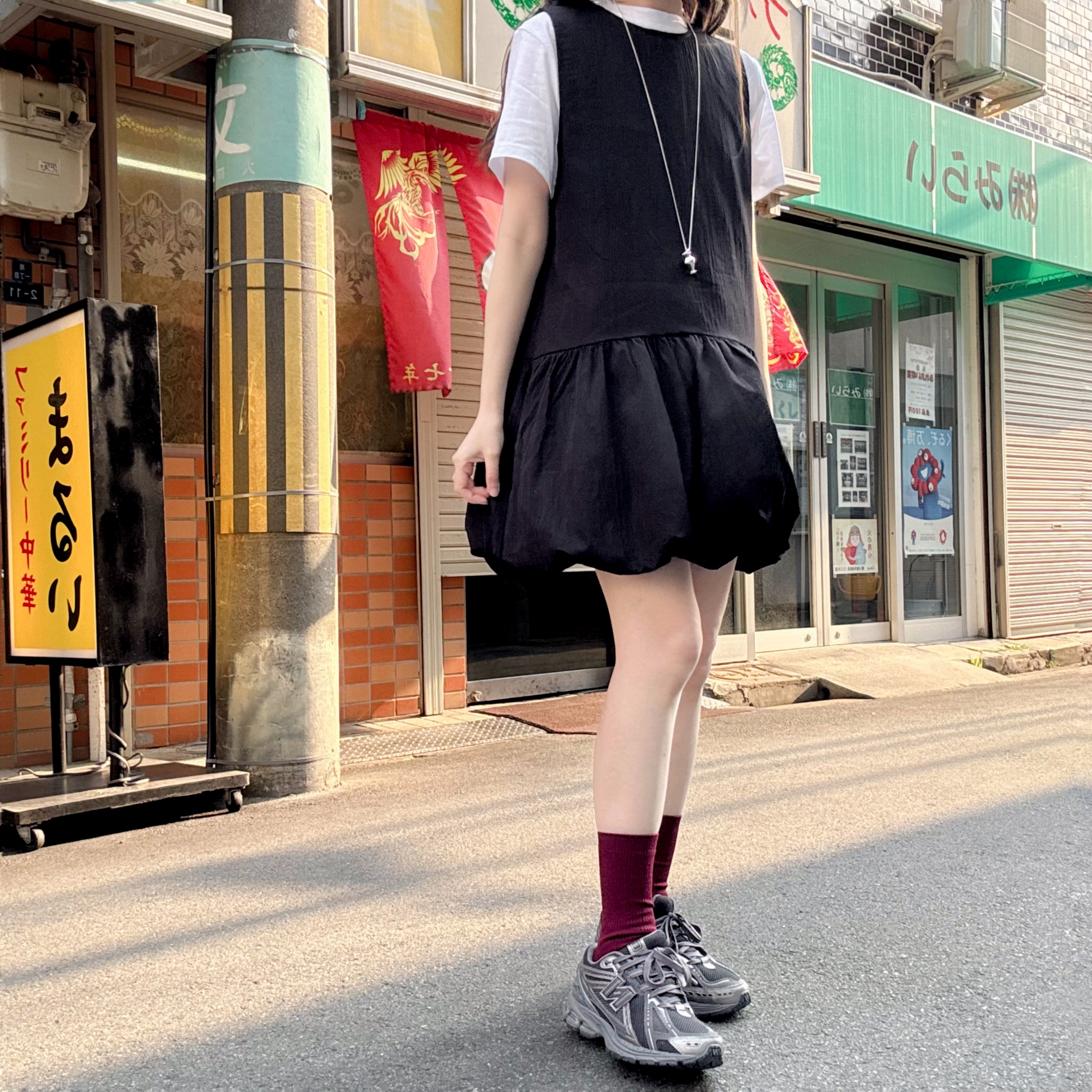 風褸料泡泡連身裙