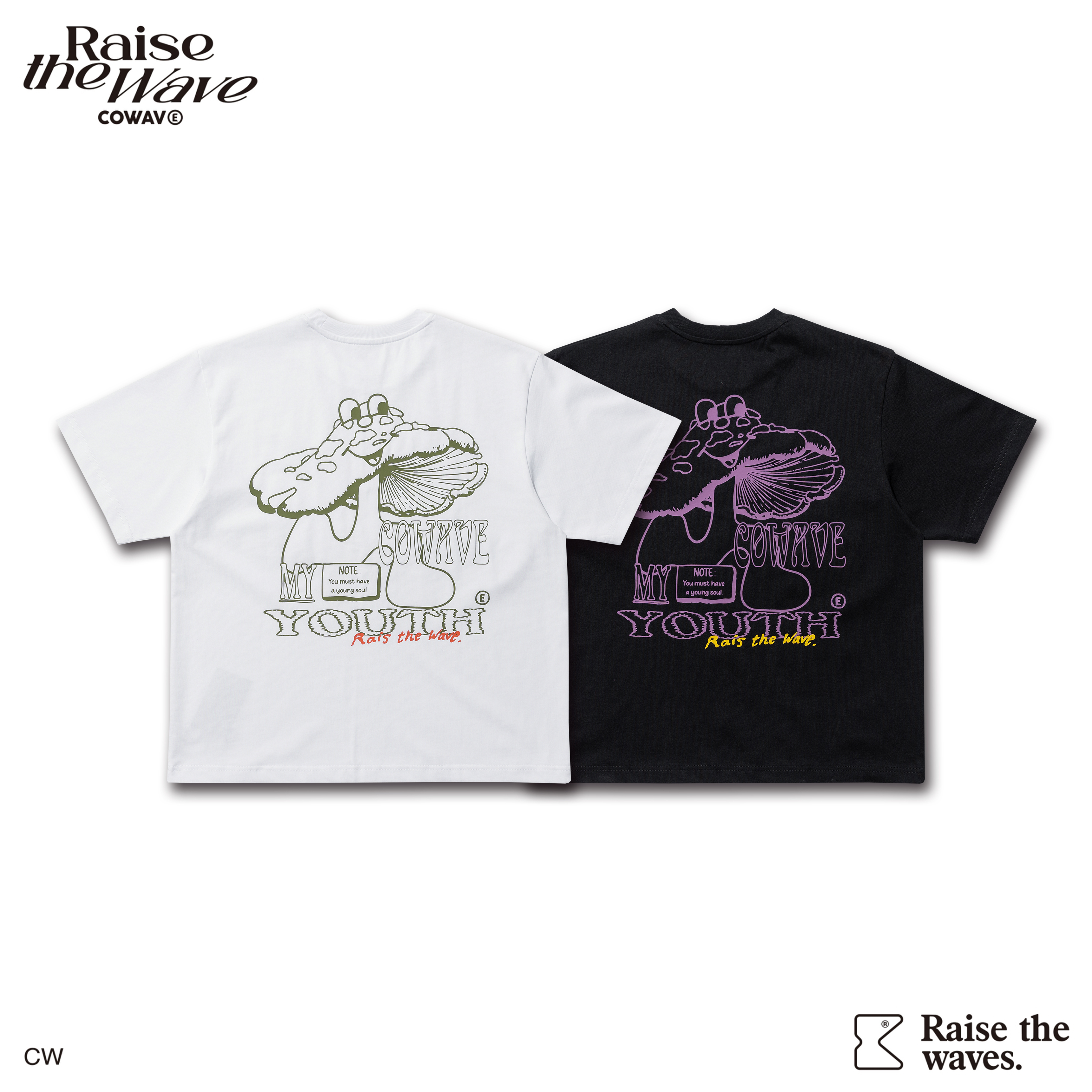COWAVE 2025 Spring & Summer Mushroom illustration Tee