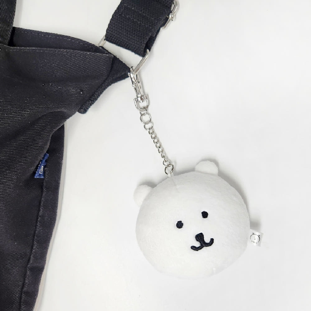 預訂｜韓國限定 白熊 公仔圓鏡鎖匙扣 Plush Mirror