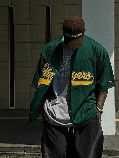 網紋英文字開胸短袖Tee DEAN-026T