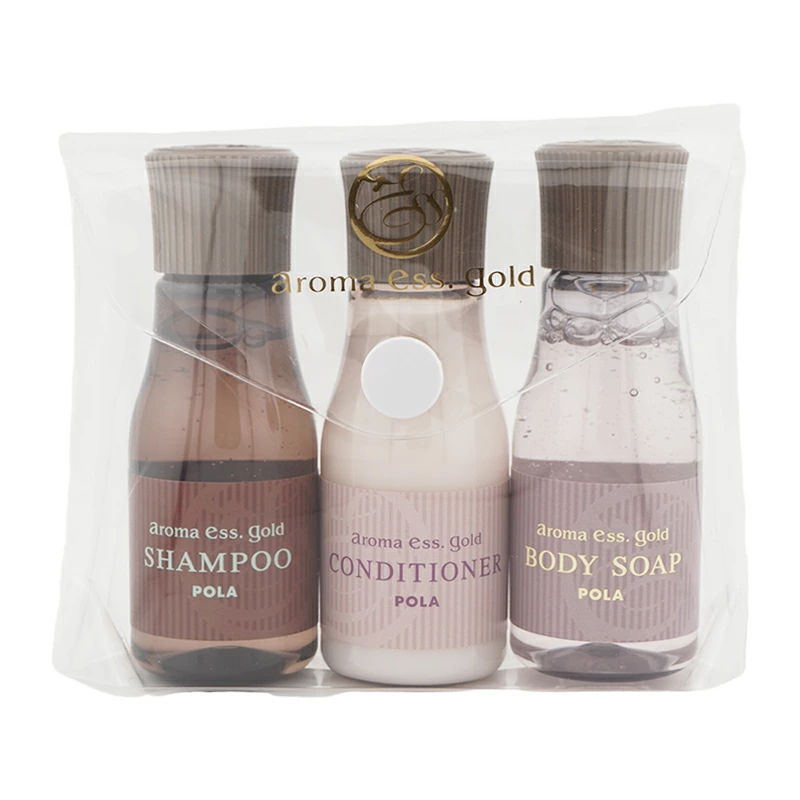 (SAMPLE) POLA aroma ess. gold 旅行裝 10ML X 3 (洗頭水﹑護髮素﹑沐浴露)