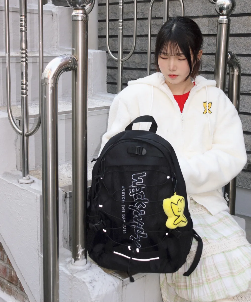 韓國代購｜WACKY WILLY x CORDURA® 尼龍防水料 三層隔 BACKPACK 配小配飾