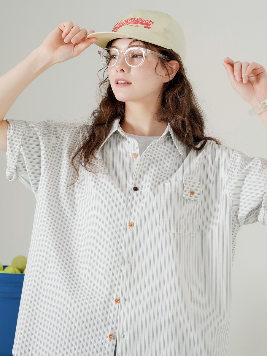 <預購> 韓國 WV PROJECT 條紋短袖襯衫