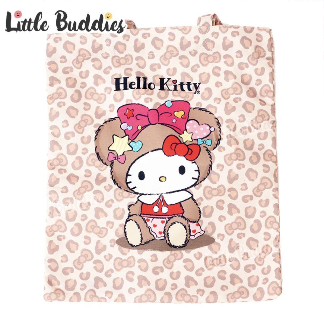 美版 Sanrio Hello Kitty BearBear造型豹紋系列 - 手挽袋
