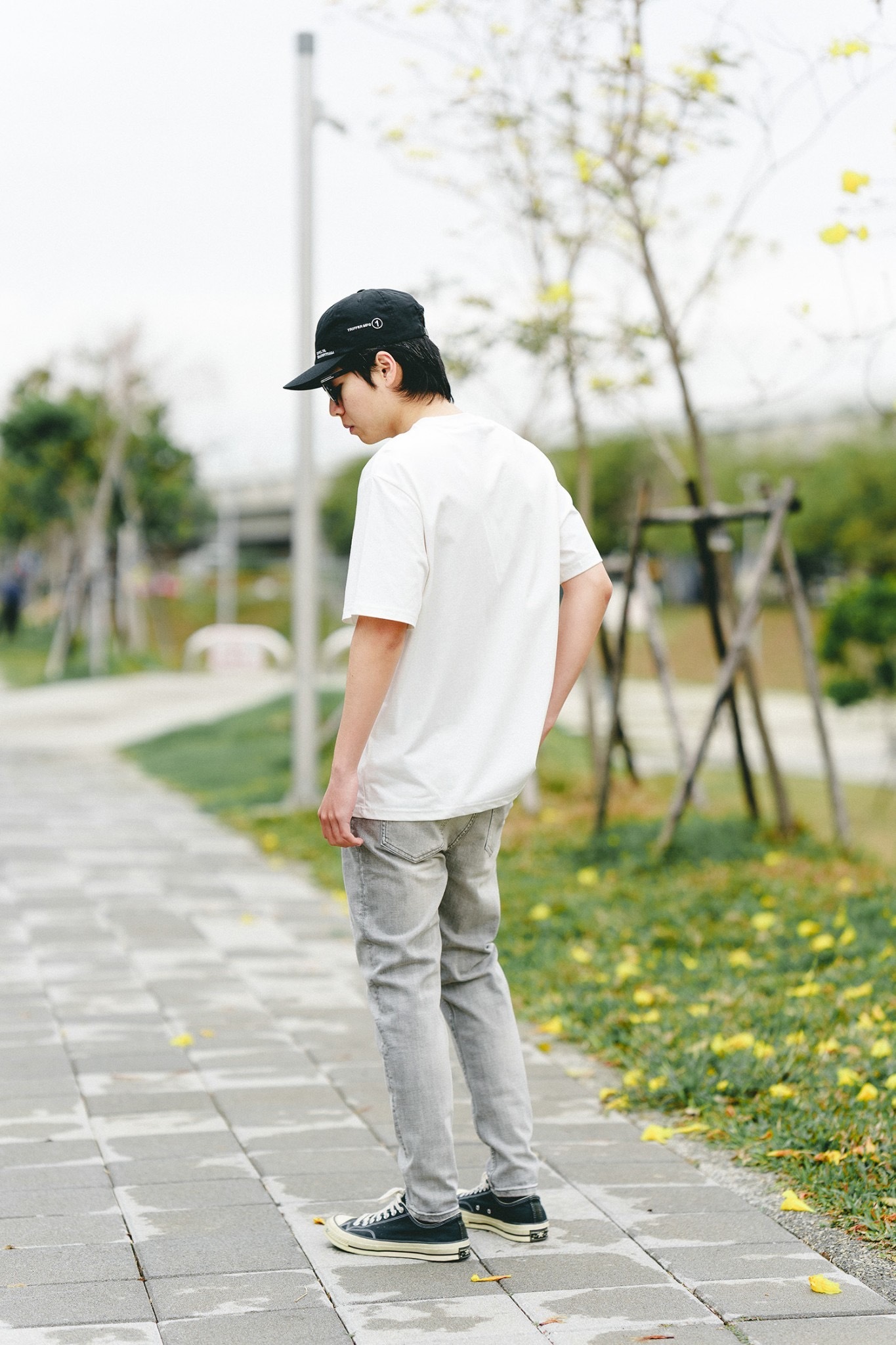 SL 彈力 淺灰 刷白 牛仔長褲 牛仔褲 合身 PL9610