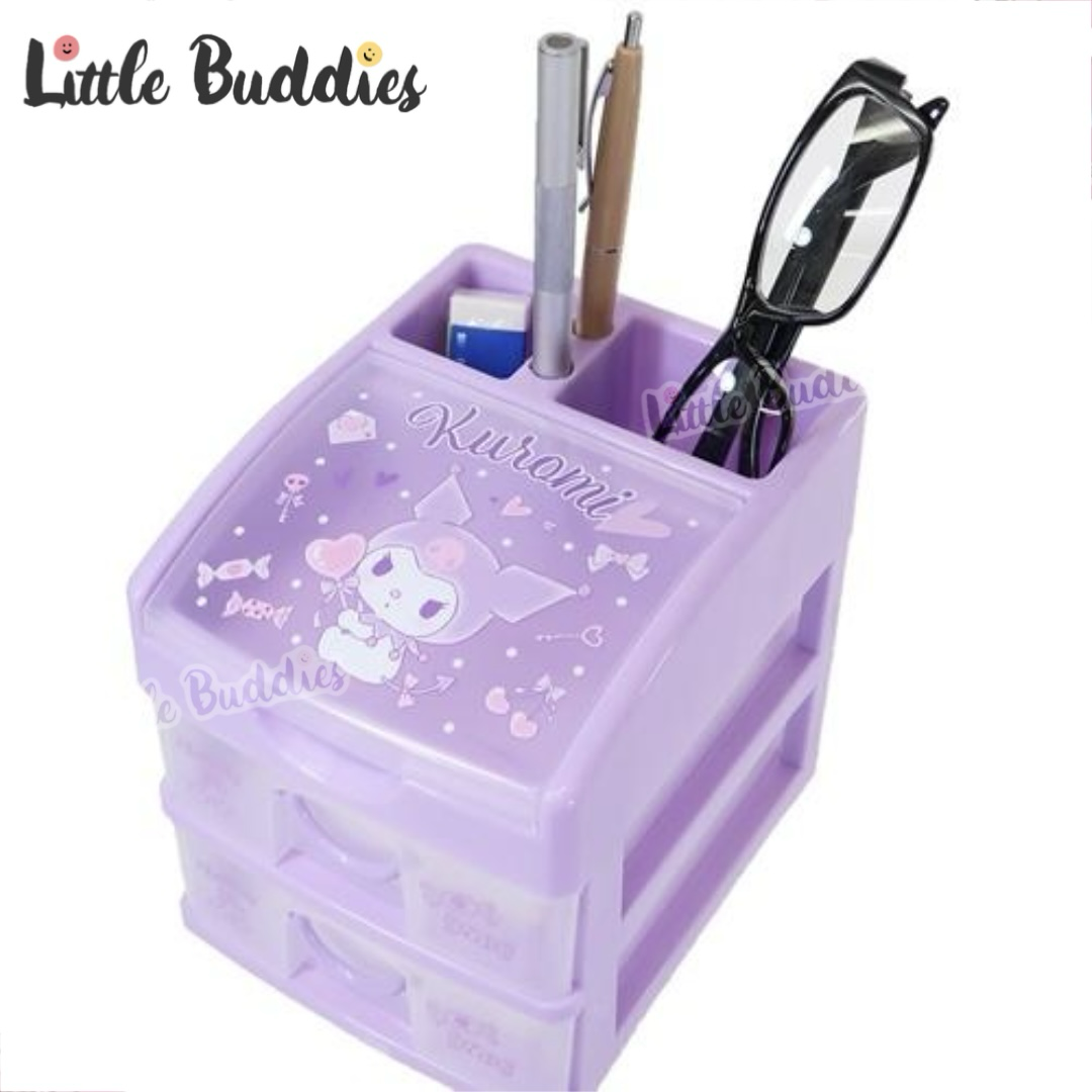 日版Sanrio 2層收納箱連筆插