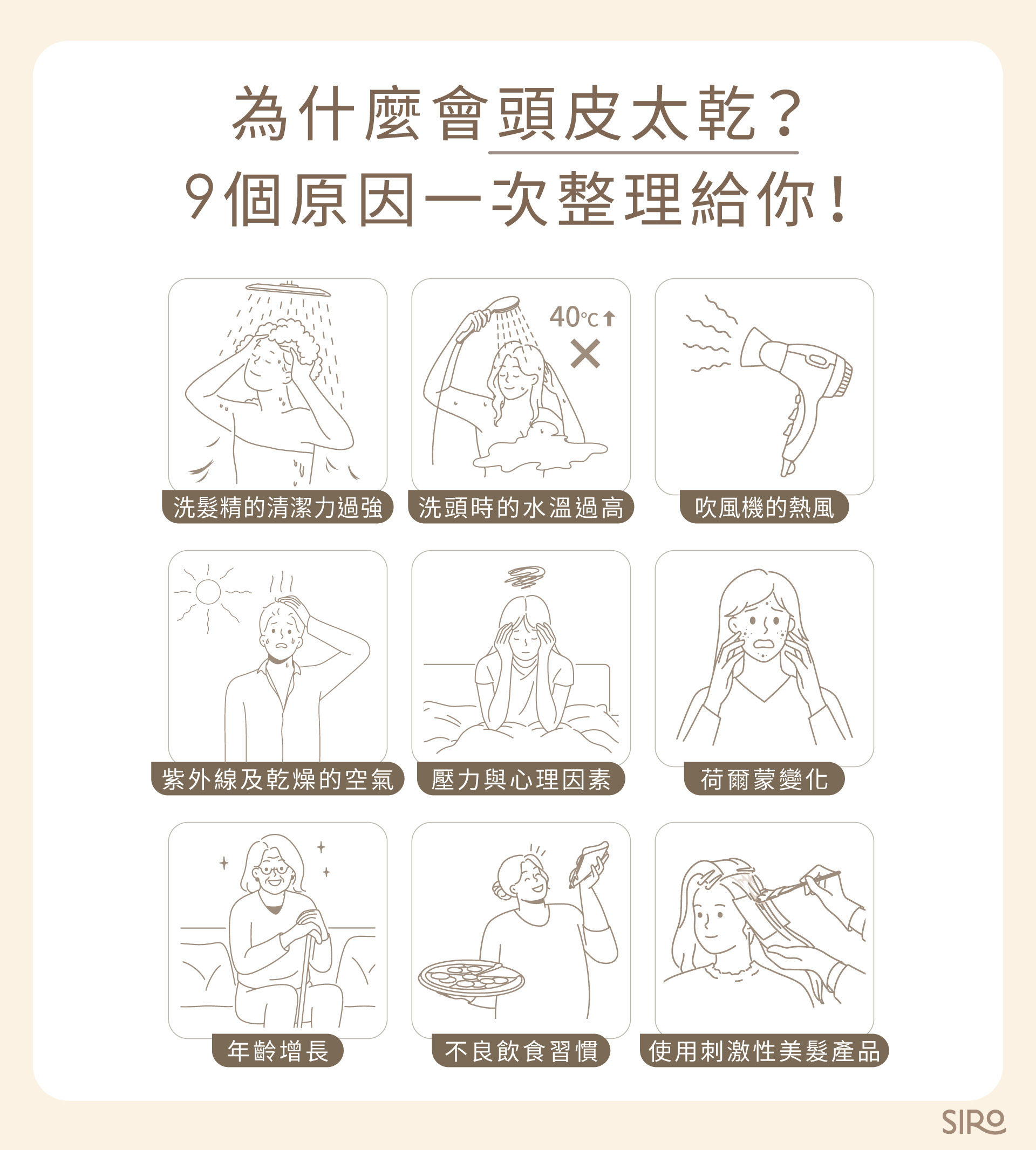 為什麼會頭皮太乾？這 9 個原因一次整理給你！