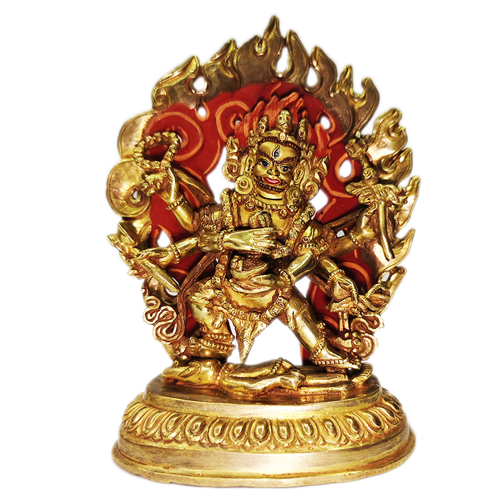 六臂瑪哈嘎拉{銅鎏金} 12公分【十方】125870