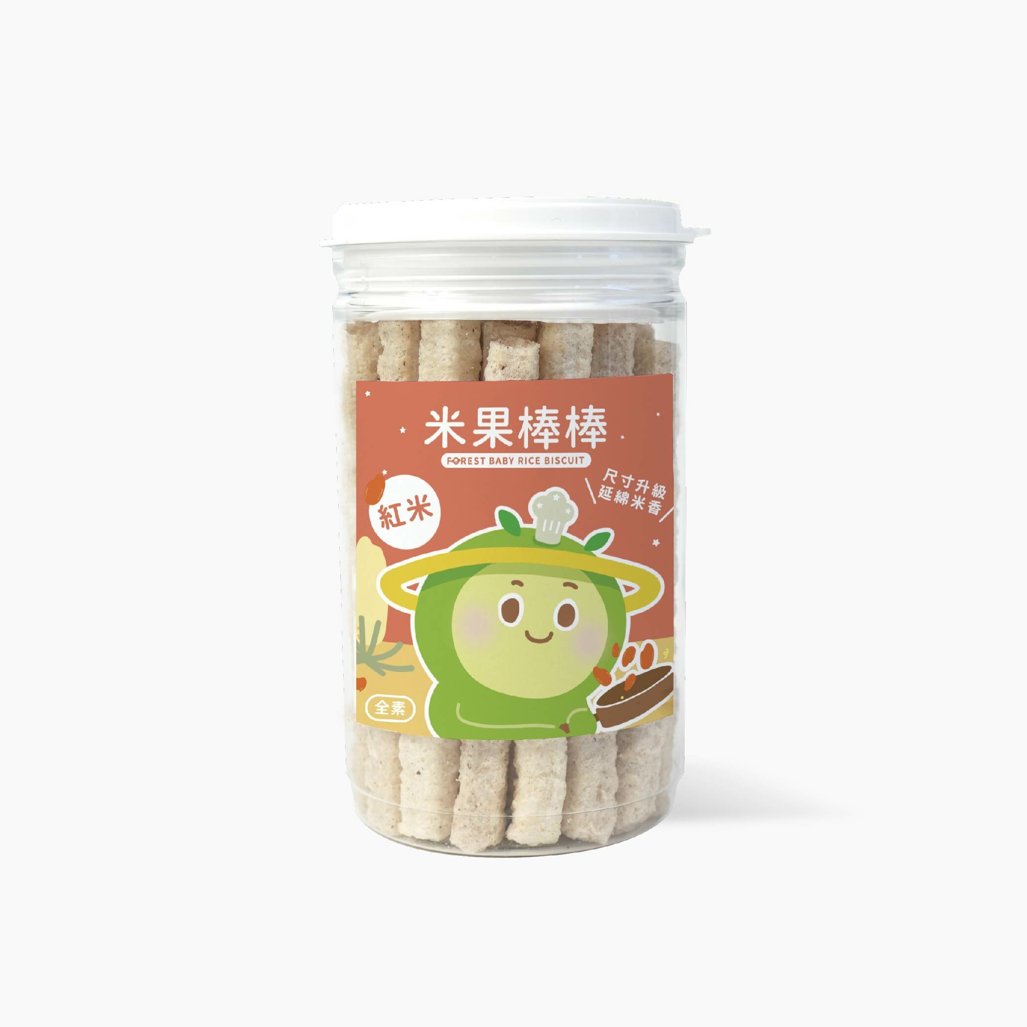 【尺寸升級版】寶寶米果棒棒｜紅米口味｜ 寶寶米餅｜適用6個月以上｜單罐入