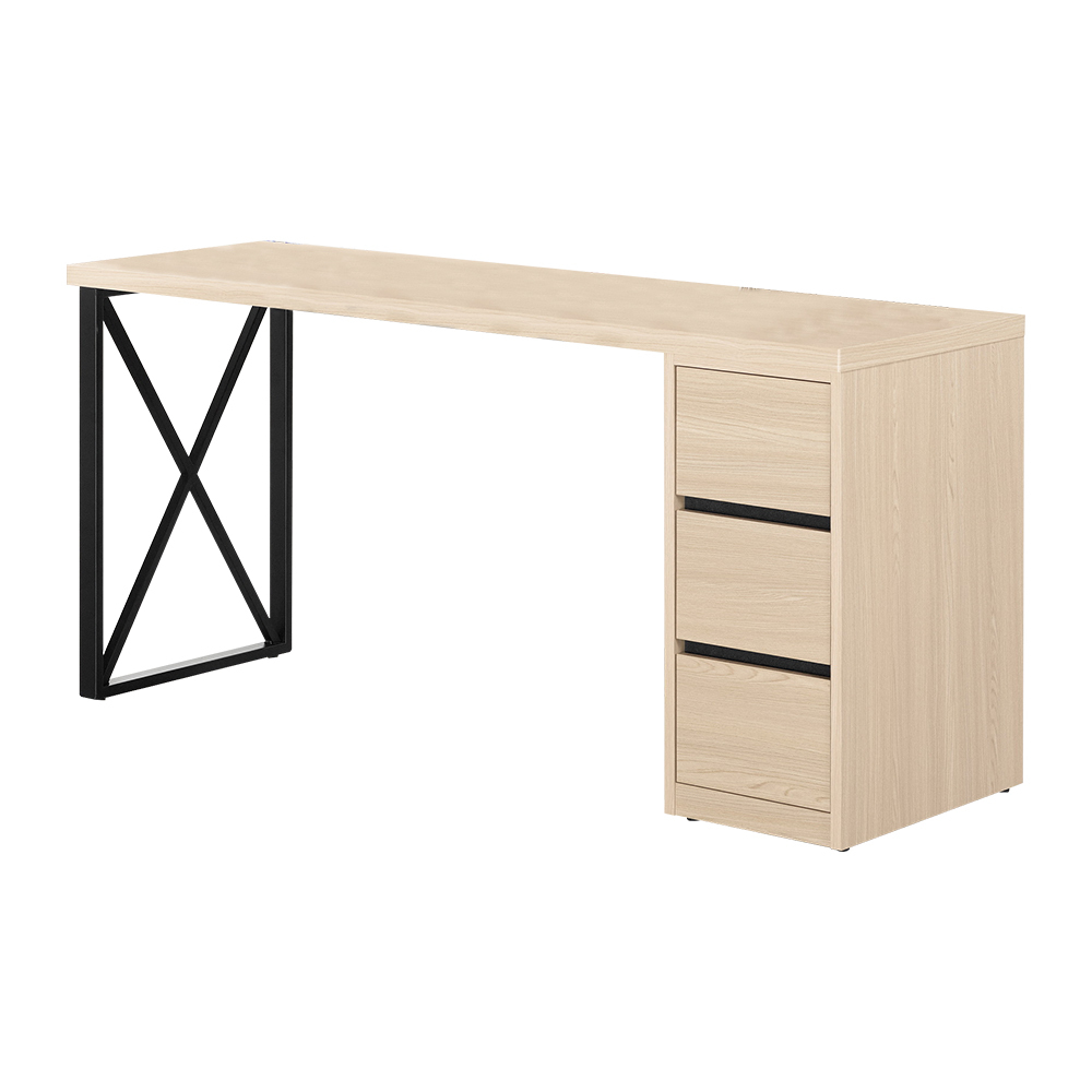 恩洛4尺三抽書桌/工作桌/辦公桌(兩色可選)